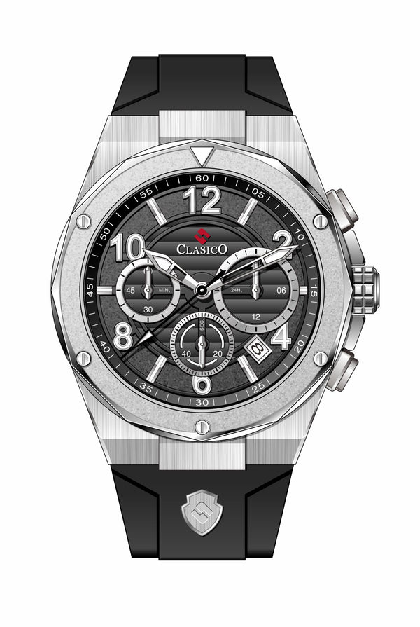 Black | Silver / 44MM