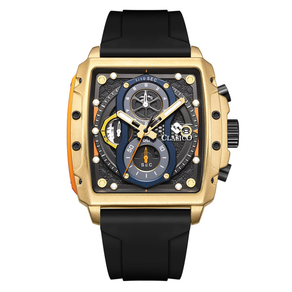 Black-Gold Dial | Black Band / 42MM