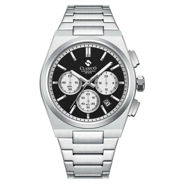 Black-White Dial | Silver Band