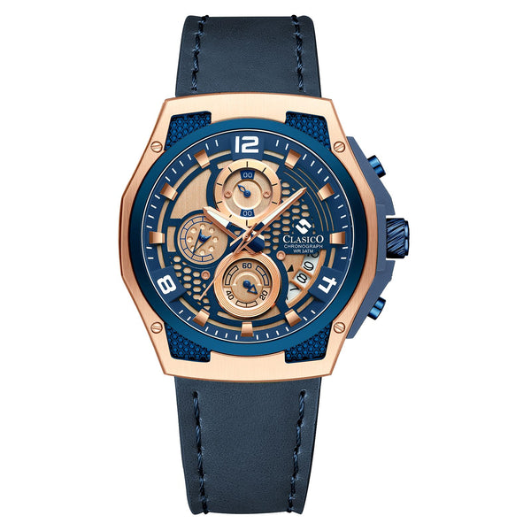 Blue-Rose Gold Dial | Blue Band / 40MM