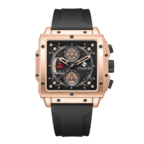Black-Rose Gold | Black Band / 42MM