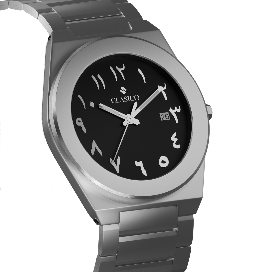 Water-proof Clasicio Layl watch in brushed stainless steel with a high-end, sophisticated case finish.