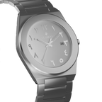 Water-proof Clasicio Noor watch in premium stainless steel with a sleek, sophisticated case design.
