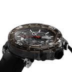 Water-resistant Clasicio Shadow Phantom watch with a premium 22mm black strap and durable 12mm case thickness.